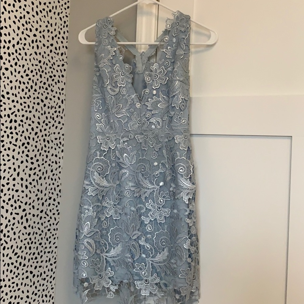 Free People blue shiny dress